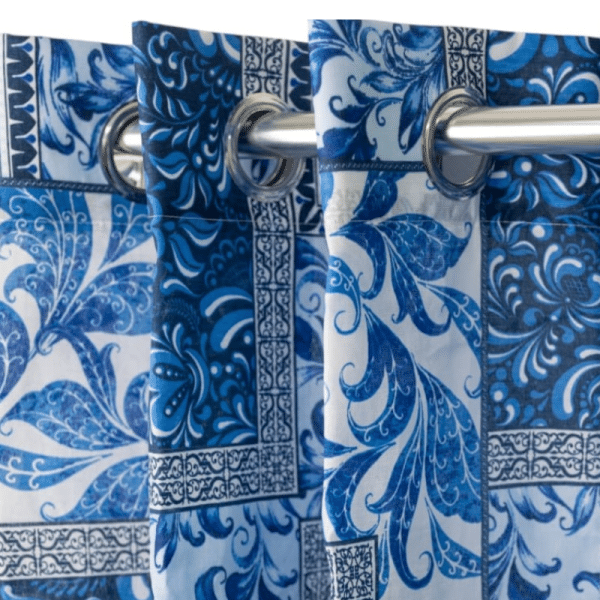 Blue Roman Café Eyelet Curtain 230x120cm