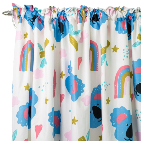 Koala Bear 2 Pack Taped Lined Curtain 150x218cm