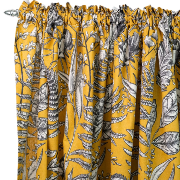 Feathery Delight Textured Polycotton Taped Curtain 230x218cm (TAKE 2 FOR R419,99)
