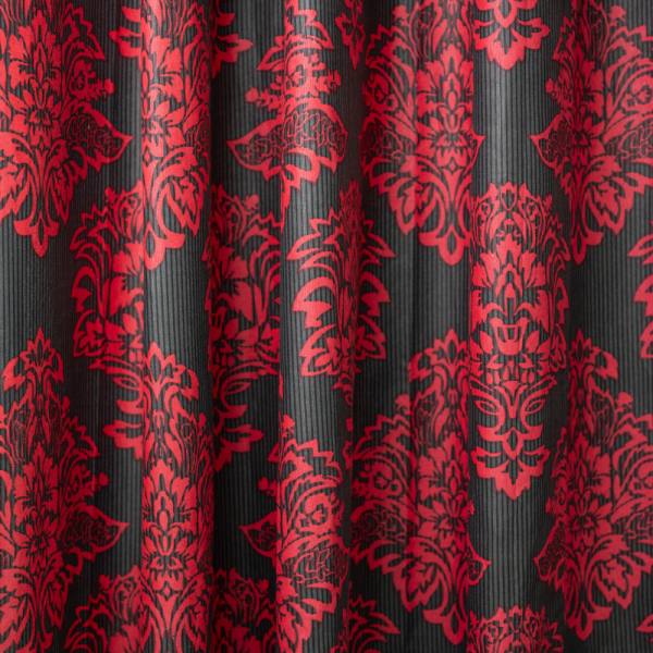 Midnight Passion Textured Polycotton Eyelet Curtain 225x225cm - Image 2