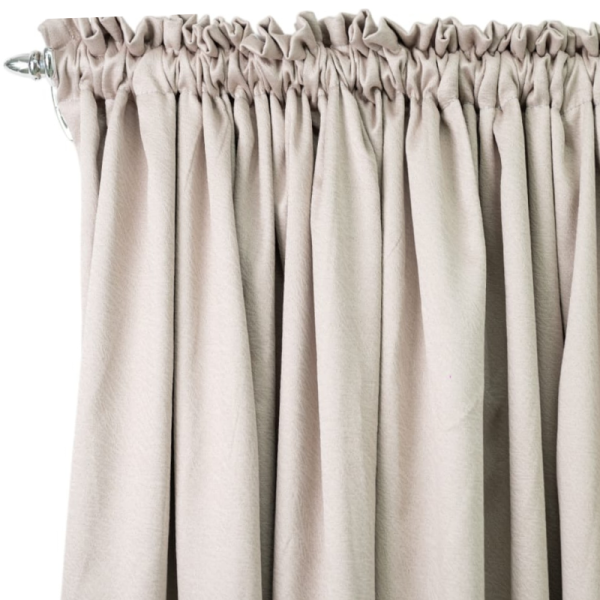 Beige Bliss Blockout Taped Curtain 270x218cm