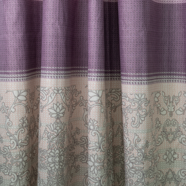 Lilac Luxe Textured Polycotton Eyelet Curtain 225x225cm - Image 2