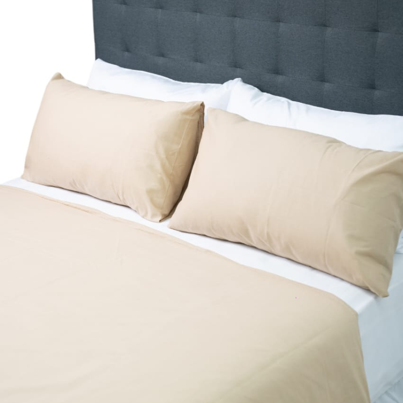 Hometouch Cotton Blend 144 Thread Count Duvet Cover Set – Stone - Image 2