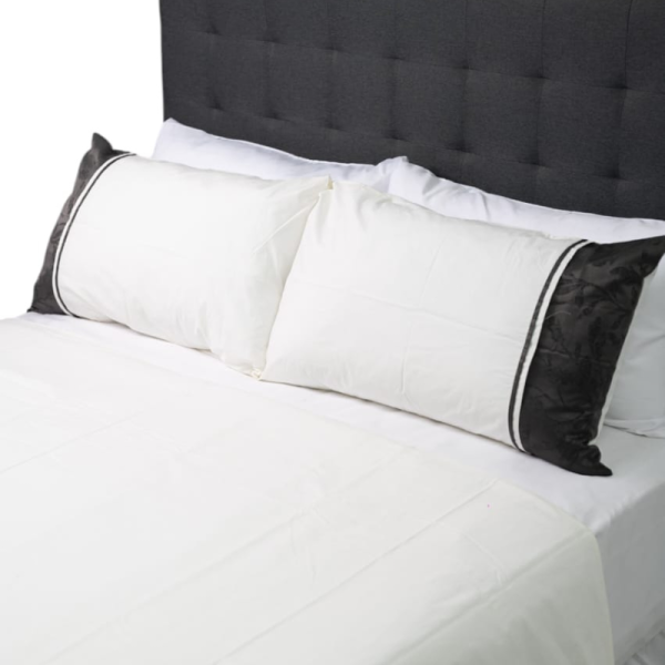 Black Embellished 100% Cotton 200 Thread Count Duvet Cover Set - Image 2