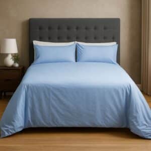 Hometouch Cotton Blend 250 Thread Count Duvet Cover Set – Blue