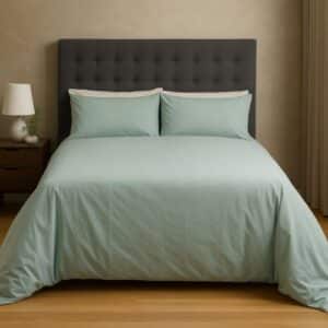 Hometouch Cotton Blend 250 Thread Count Duvet Cover Set – Duck Egg