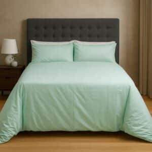 Hometouch Cotton Blend 144 Thread Count Duvet Cover Set – Mint Green