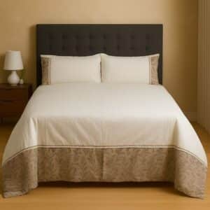 Hometouch Black 100% Cotton 200 Thread Count Stone Embellished Duvet Cover Set