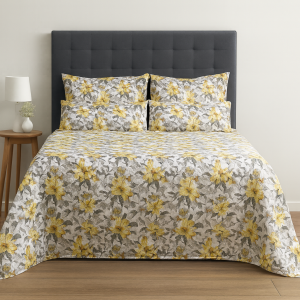 Hometouch 6 Piece Buttercup Floral Polycotton Comforter Set