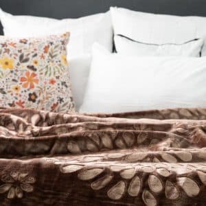 Cocoa Blossom Embossed Mink Blanket Queen/King 200x230cm (BUY ANY 3, ONLY PAY FOR 2!)