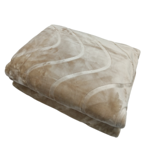 Caramel Dream Embossed Mink Blanket Queen/King 200x230xm