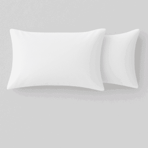 Hometouch Black 100% Cotton 200 Thread Count White 2 Pack Standard Pillowcases