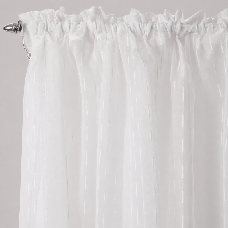 Hometouch Jacquard Sheer Taped Curtain - 230x218cm