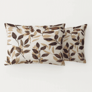 Hometouch Botanic Brown 2 Pack Standard Pillowcases