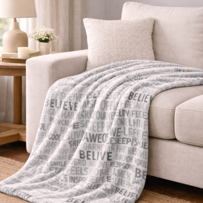 Hometouch Good Vibes Coral Fleece Blanket 150x180cm