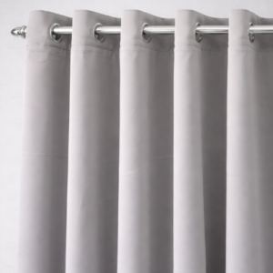Hometouch Grey Blockout Eyelet Curtain 135x218cm
