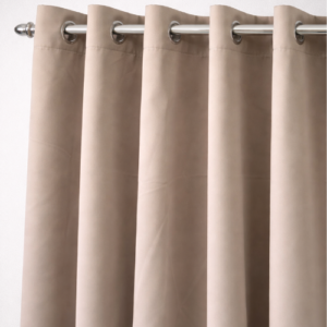 Hometouch Taupe Blockout Eyelet Curtain 135x218cm