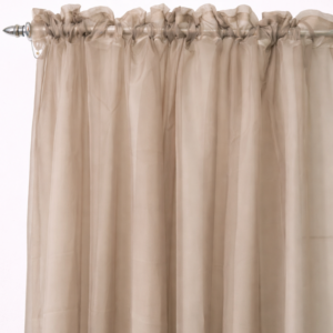 Hometouch Taupe Mystical Voile Taped Curtain – 290x218cm