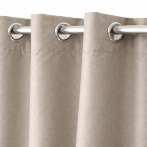 Stone Faux Silk Eyelet Curtain 225x225cm (BUY ANY 2, ONLY PAY FOR 1!)