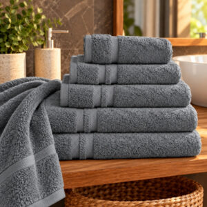Nortex Madrid 420gsm 100% Cotton Towel – Grey
