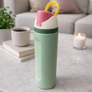 Hometouch Insulated Leak-Proof Water Bottle with Straw – 710ml (24oz) – Sage Pop