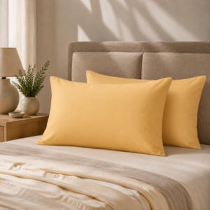 Hometouch Essentials Collection Standard Pillowcases – 2 Pack – Golden Yellow