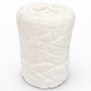 Hometouch 1 Ply Jacquard Shu Fleece Throw – Ivory – 180x200cm