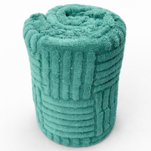 Hometouch 1 Ply Jacquard Shu Fleece Throw – Teal – 180x200cm