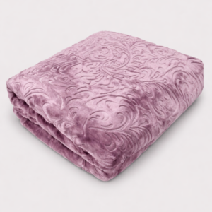 Hometouch 3.2kg 1 Ply Embossed Mink Blanket – Mauve – Queen – 230x200cm