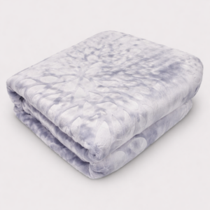 Hometouch 3.2kg 1 Ply Embossed Mink Blanket – Silver Grey – Queen – 230x200cm