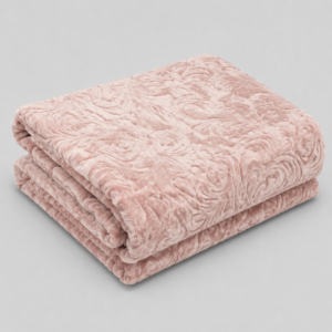 Hometouch 2kg 1 Ply Embossed Mink Blanket – Blush – Double – 200x200cm