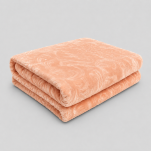 Hometouch 2kg 1 Ply Embossed Mink Blanket – Peach – Double – 200x200cm