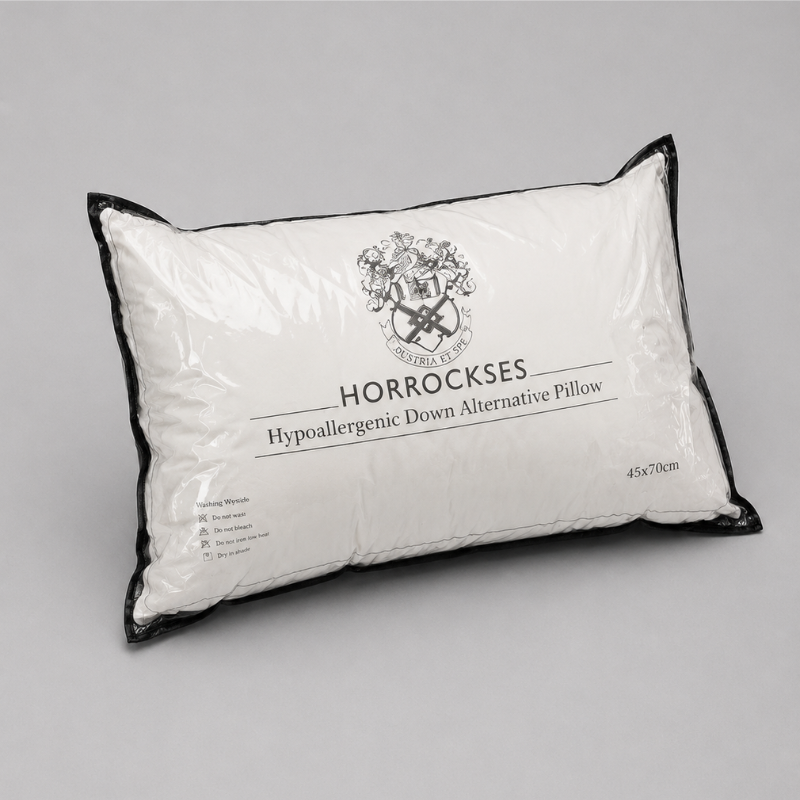 Horrockses Luxury Downproof Cotton Microfibre Standard Pillow – 233 Thread Count | 1000g | 45×70 cm - Image 5