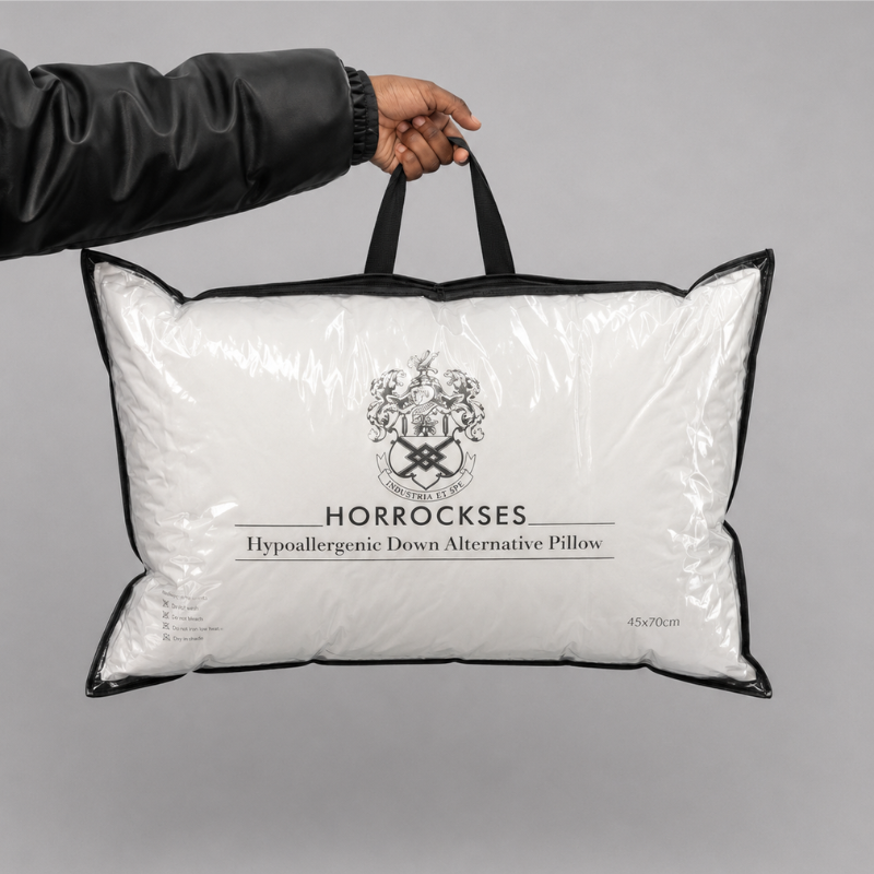 Horrockses Luxury Downproof Cotton Microfibre Standard Pillow – 233 Thread Count | 1000g | 45×70 cm - Image 6