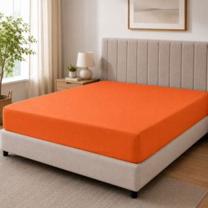 Hometouch Essentials Collection Fitted Sheet - Orange