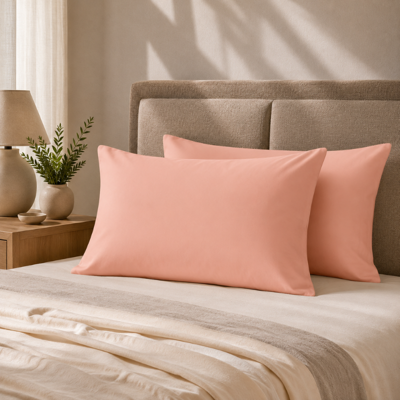 Hometouch Essentials Collection Standard Pillowcases – 2 Pack – Peach