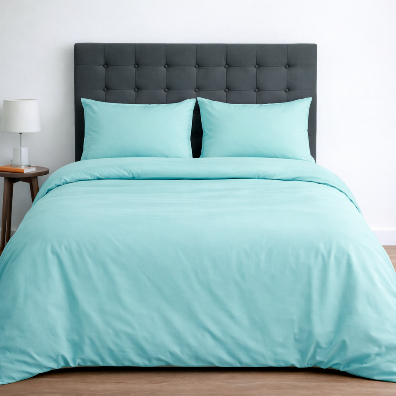 Hometouch Duvet Cover Set - Essentials Collection - Soft Aqua