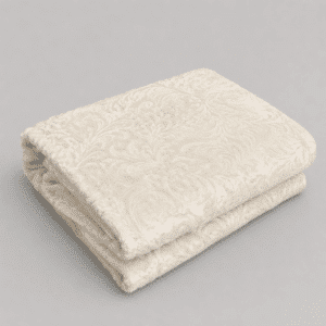 Hometouch 2kg 1 Ply Embossed Mink Blanket – Ivory – Double – 200x200cm
