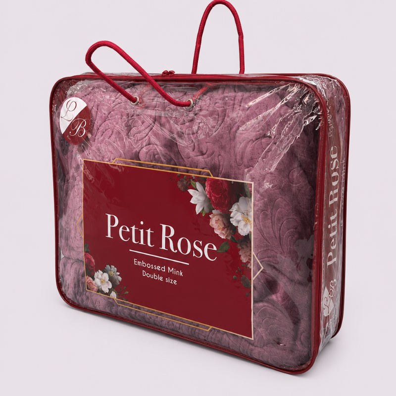 Hometouch 2kg 1 Ply Embossed Mink Blanket – Plum – Double – 200x200cm - Image 3