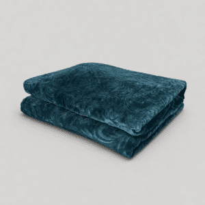 Hometouch 2kg 1 Ply Embossed Mink Blanket – Teal – Double – 200x200cm