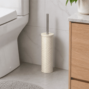Hometouch Textured Toilet Brush Holder - Ivory