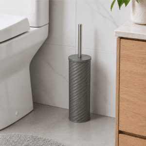 Hometouch Textured Toilet Brush Holder - Slate Grey