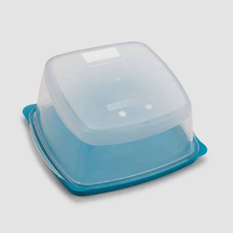 Continental Homeware Airtight Square Food Storage Container 1.3L - Blue Lid - Image 3