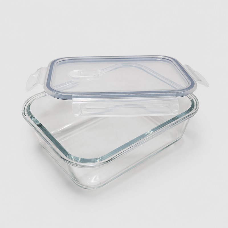 Continental Homeware Airtight Rectangular Glass Food Storage Container 1040mL - Image 3