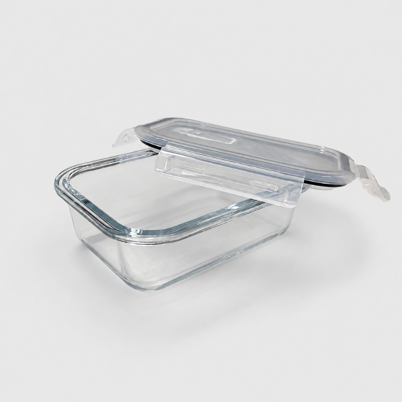 Continental Homeware Airtight Rectangular Glass Food Storage Container 370mL - Image 2