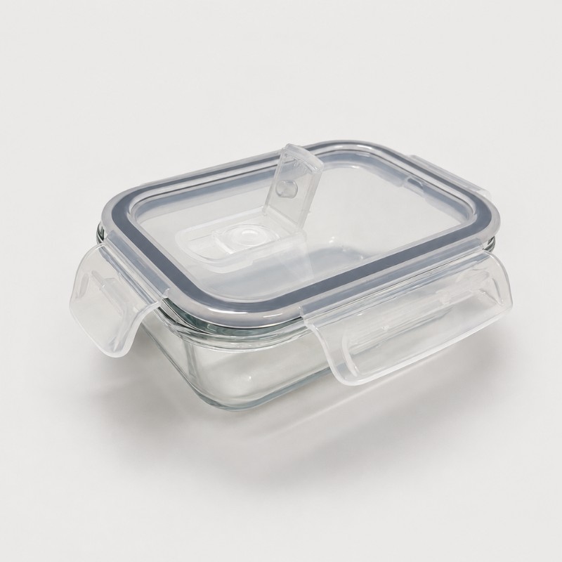 Continental Homeware Airtight Rectangular Glass Food Storage Container 370mL - Image 3