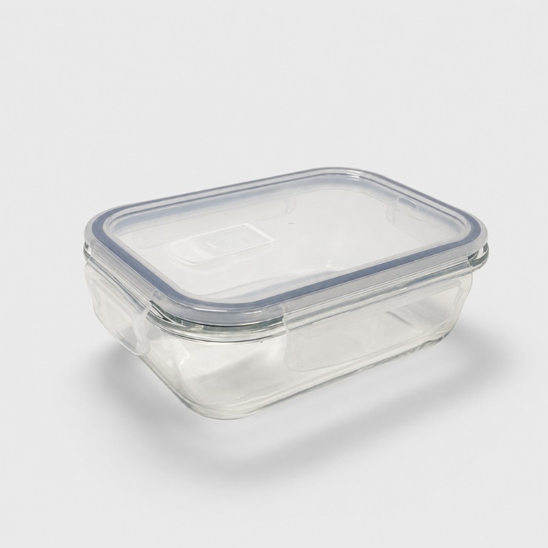 Continental Homeware Airtight Rectangular Glass Food Storage Container 640mL - Image 2