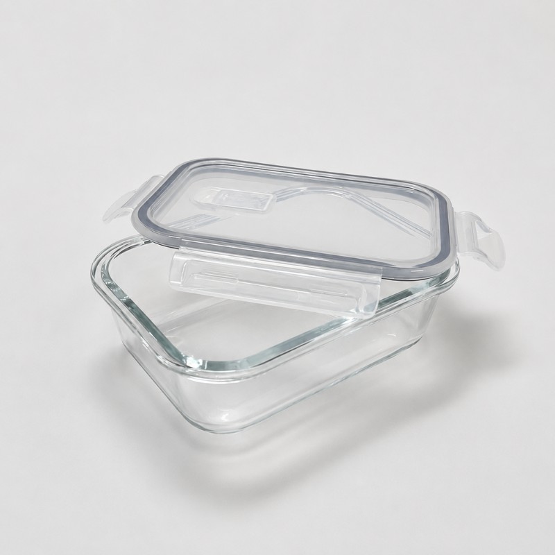 Continental Homeware Airtight Rectangular Glass Food Storage Container 640mL - Image 3