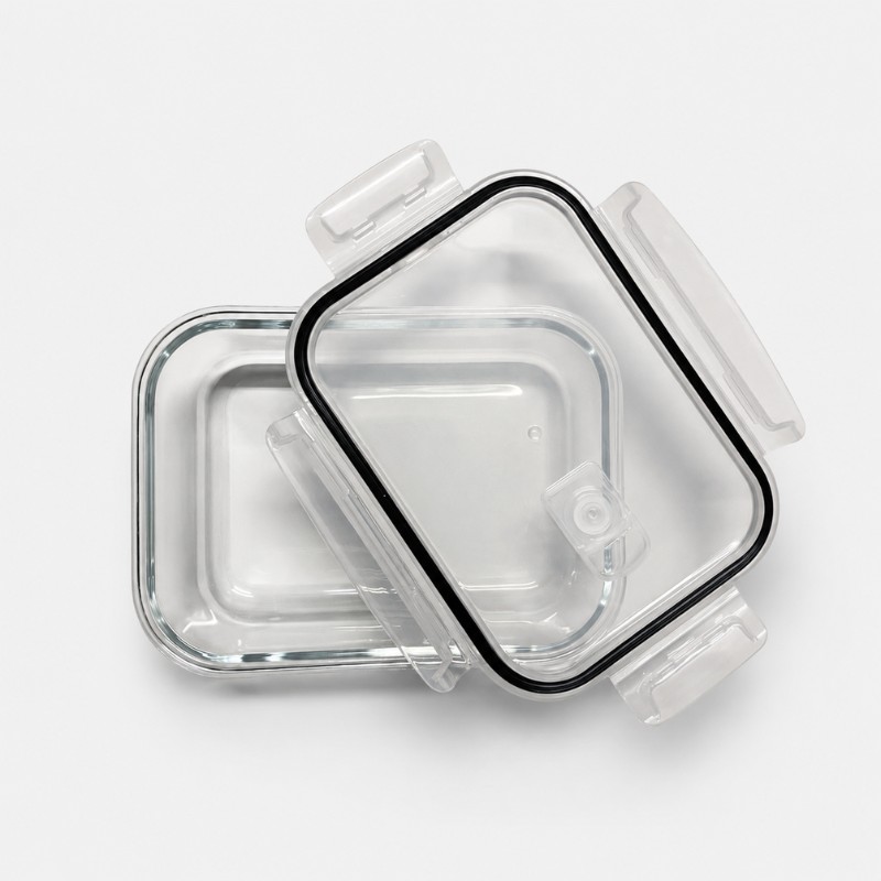 Continental Homeware Airtight Rectangular Glass Food Storage Container 640mL - Image 4