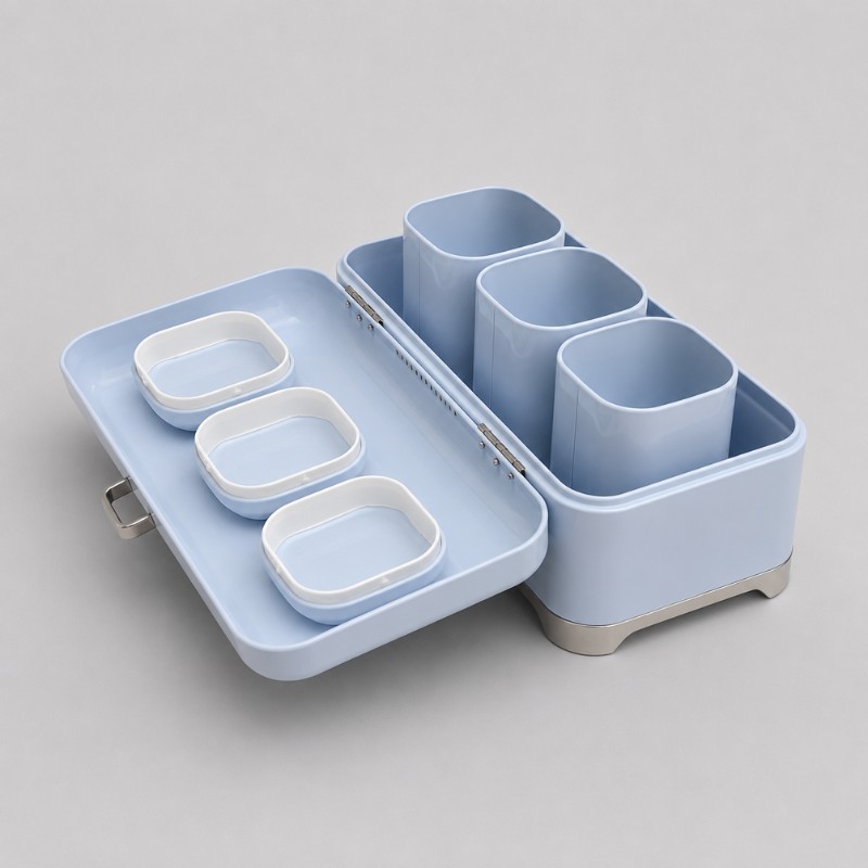 Continental Homeware Deluxe Metal Bread Bin with Tea, Coffee & Sugar Canister Set – 4 Piece – Duck Egg Blue - Image 4